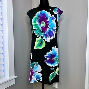 Studio by London Times black and floral midi dress size 10
